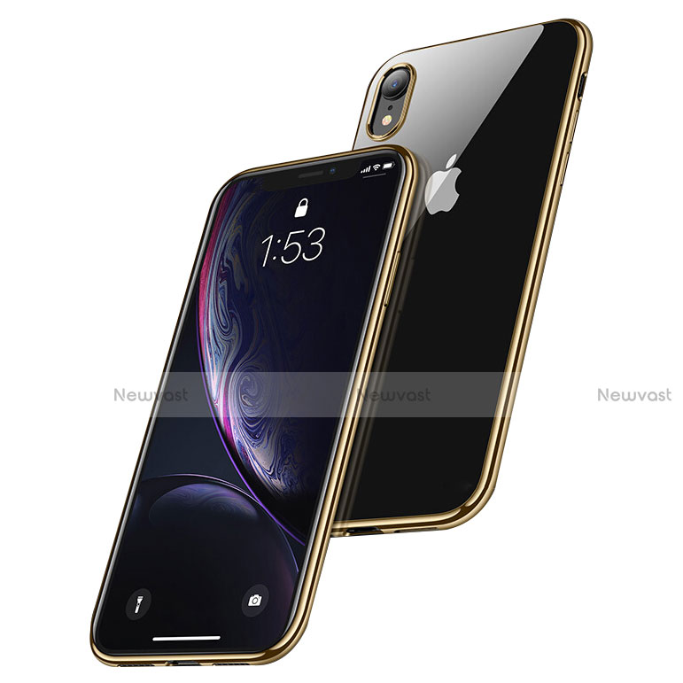 Ultra-thin Transparent TPU Soft Case T15 for Apple iPhone XR Gold