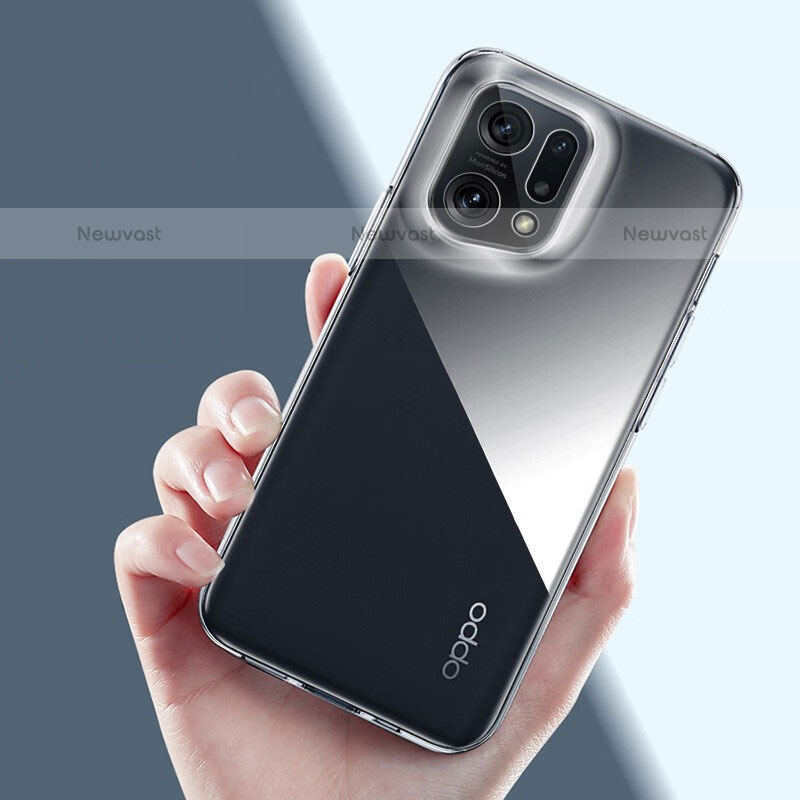 Ultra-thin Transparent TPU Soft Case T15 for Oppo Find X5 Pro 5G Clear