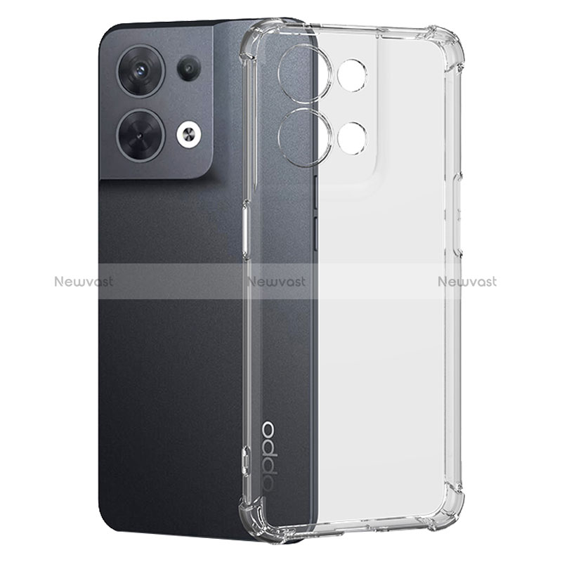 Ultra-thin Transparent TPU Soft Case T15 for Oppo Reno8 Pro 5G Clear