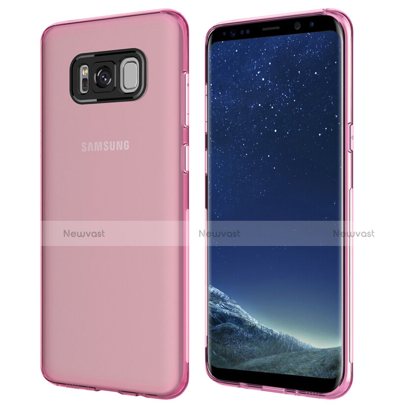 Ultra-thin Transparent TPU Soft Case T15 for Samsung Galaxy S8 Pink