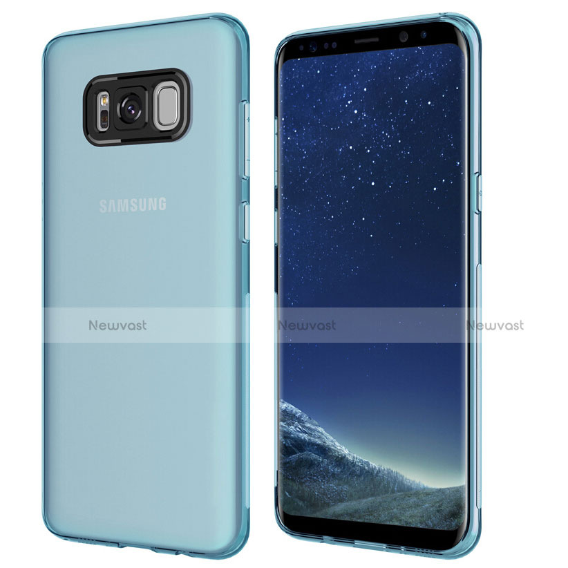 Ultra-thin Transparent TPU Soft Case T15 for Samsung Galaxy S8 Plus Blue