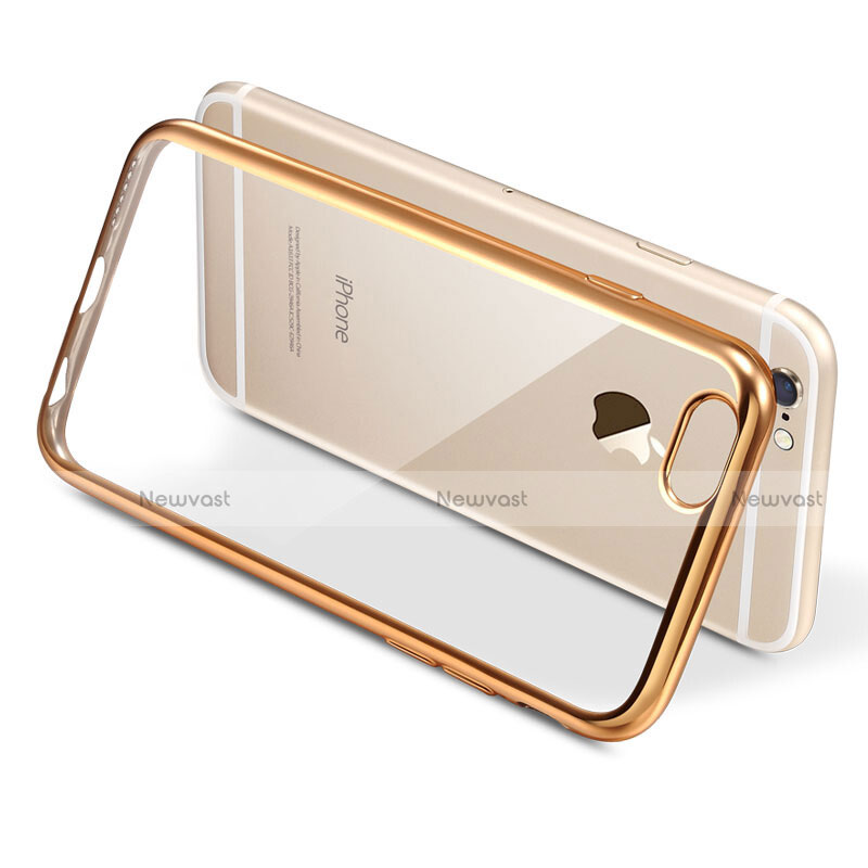 Ultra-thin Transparent TPU Soft Case T16 for Apple iPhone 6 Gold