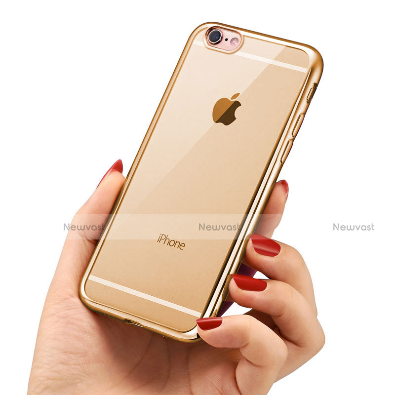 Ultra-thin Transparent TPU Soft Case T16 for Apple iPhone 6 Gold