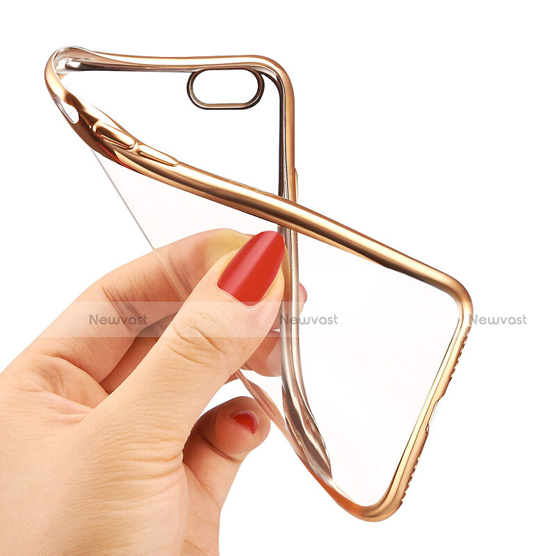 Ultra-thin Transparent TPU Soft Case T16 for Apple iPhone 6 Gold