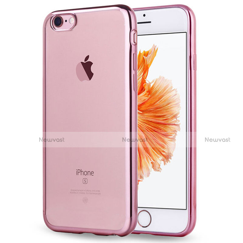 Ultra-thin Transparent TPU Soft Case T18 for Apple iPhone 7 Rose Gold