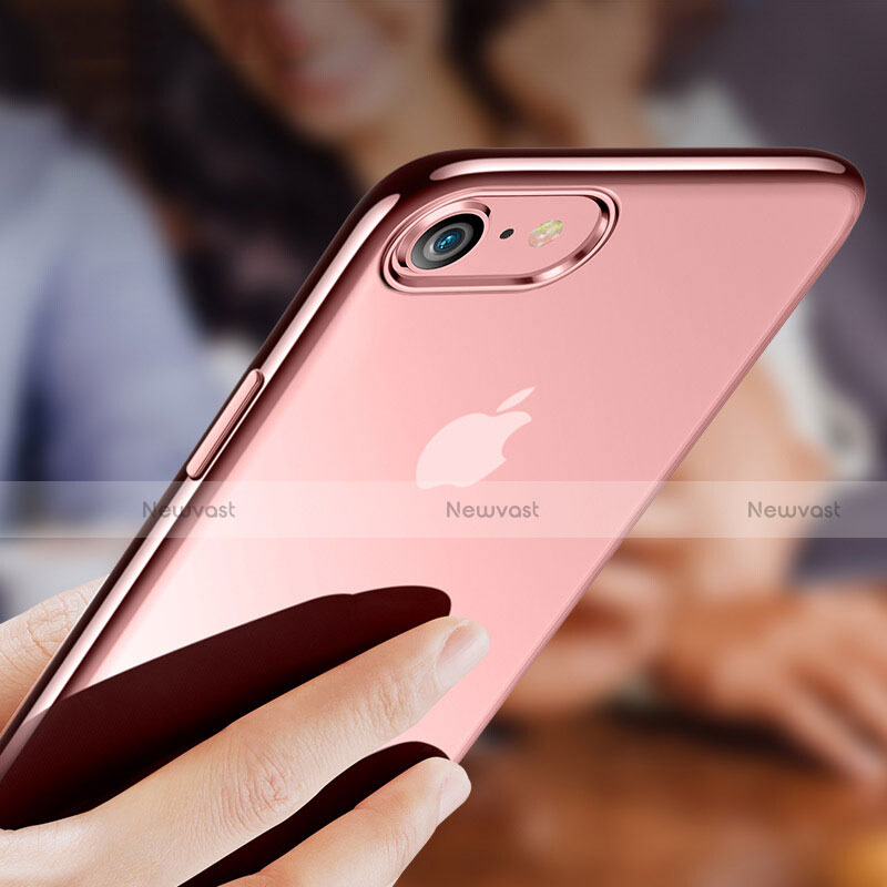 Ultra-thin Transparent TPU Soft Case T18 for Apple iPhone 7 Rose Gold