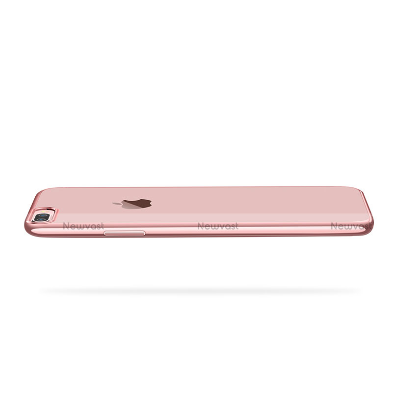 Ultra-thin Transparent TPU Soft Case T18 for Apple iPhone 7 Rose Gold