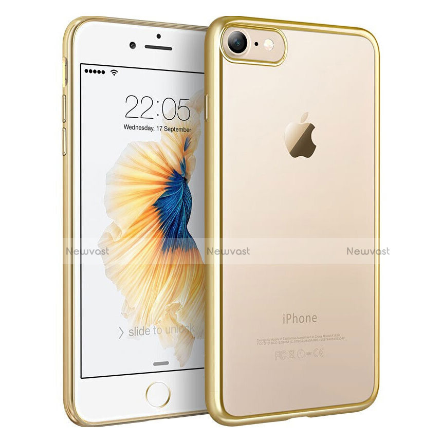 Ultra-thin Transparent TPU Soft Case T18 for Apple iPhone 8 Gold