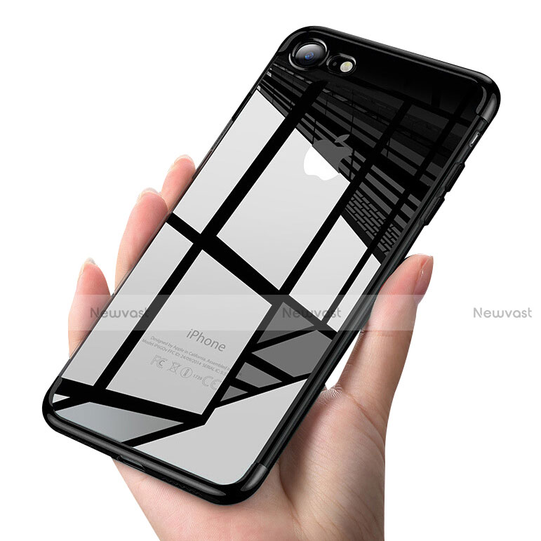 Ultra-thin Transparent TPU Soft Case T19 for Apple iPhone 7 Black