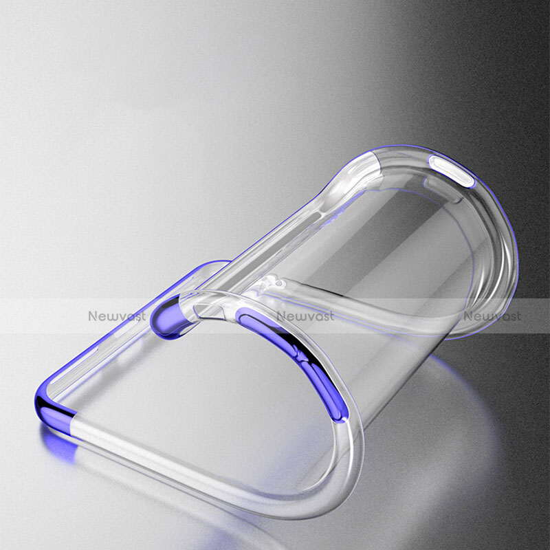 Ultra-thin Transparent TPU Soft Case T19 for Apple iPhone 7 Blue