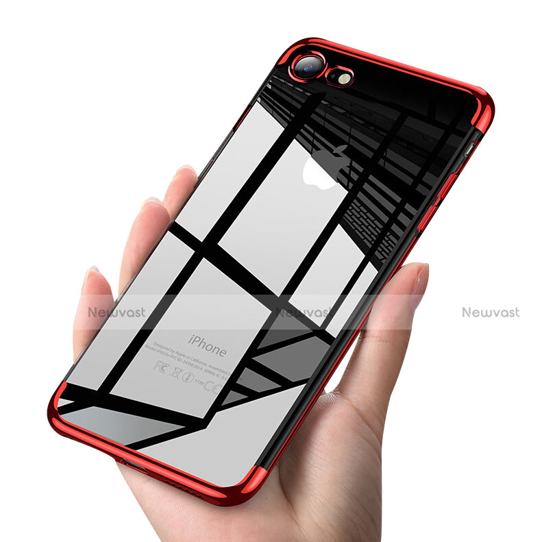 Ultra-thin Transparent TPU Soft Case T19 for Apple iPhone 7 Red