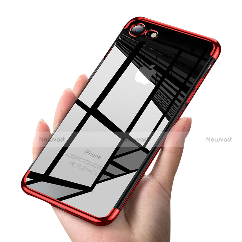 Ultra-thin Transparent TPU Soft Case T19 for Apple iPhone 8 Red