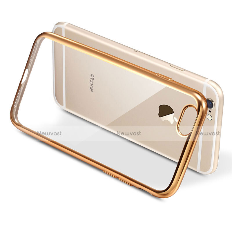 Ultra-thin Transparent TPU Soft Case T21 for Apple iPhone 7 Gold