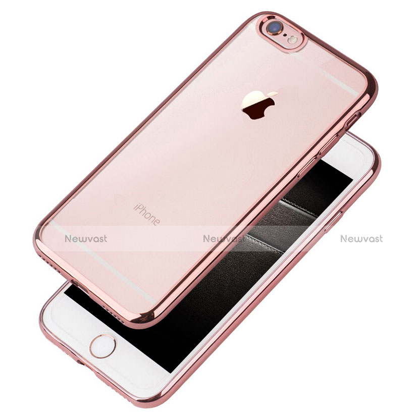 Ultra-thin Transparent TPU Soft Case T21 for Apple iPhone 7 Rose Gold