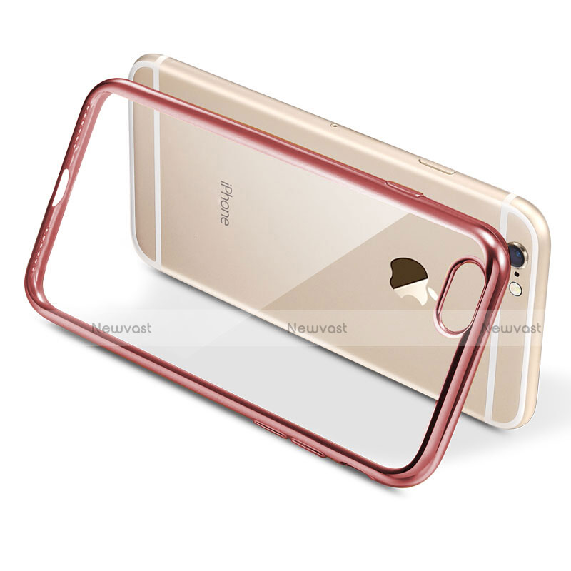 Ultra-thin Transparent TPU Soft Case T21 for Apple iPhone 7 Rose Gold