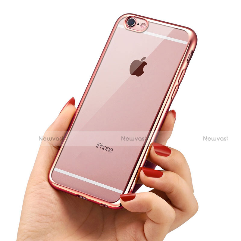 Ultra-thin Transparent TPU Soft Case T21 for Apple iPhone 7 Rose Gold