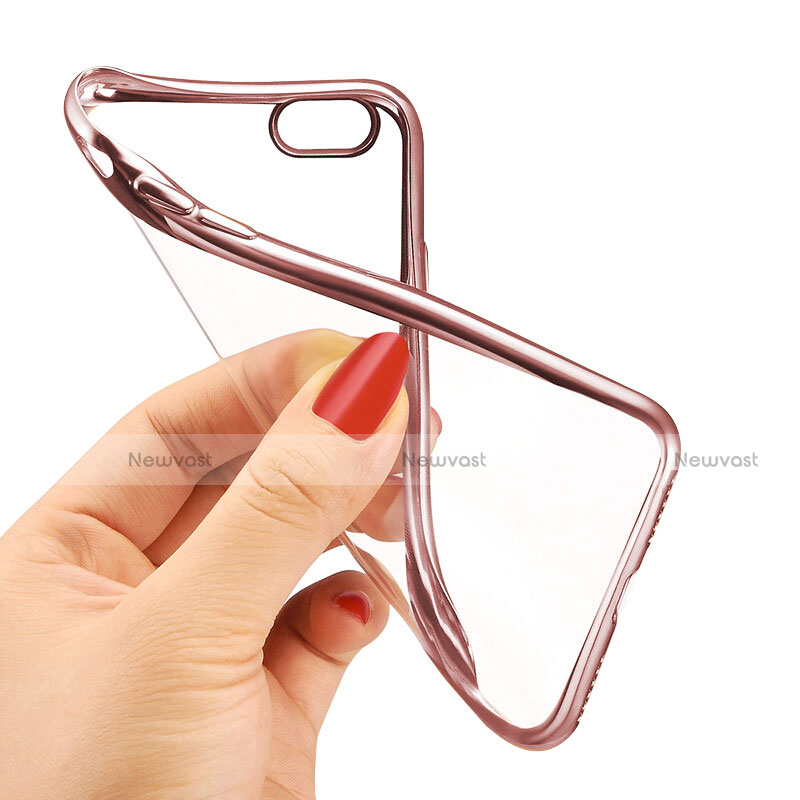 Ultra-thin Transparent TPU Soft Case T21 for Apple iPhone 7 Rose Gold