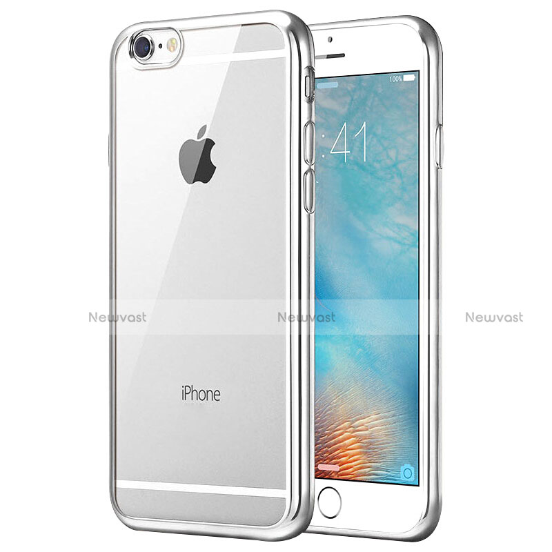 Ultra-thin Transparent TPU Soft Case T21 for Apple iPhone 7 Silver