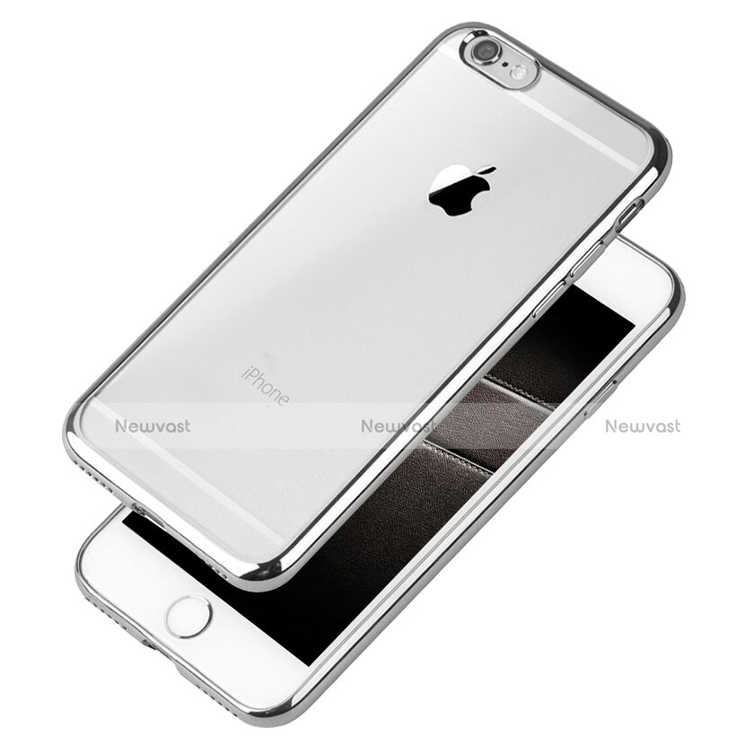 Ultra-thin Transparent TPU Soft Case T21 for Apple iPhone 7 Silver