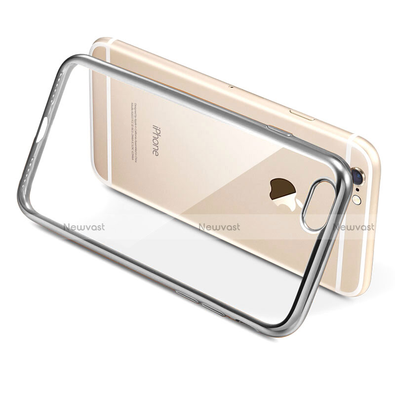 Ultra-thin Transparent TPU Soft Case T21 for Apple iPhone 7 Silver