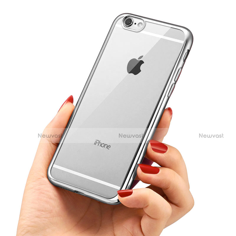 Ultra-thin Transparent TPU Soft Case T21 for Apple iPhone 7 Silver