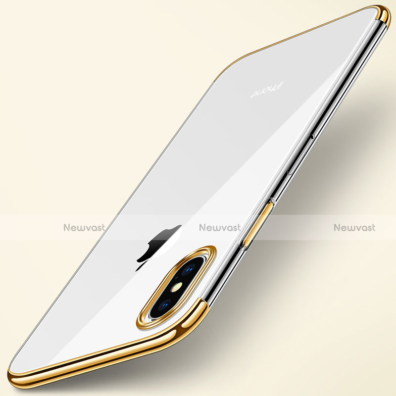 Ultra-thin Transparent TPU Soft Case T24 for Apple iPhone X Gold