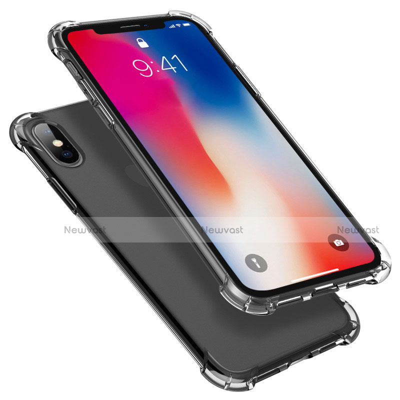 Ultra-thin Transparent TPU Soft Case U01 for Apple iPhone Xs Gray