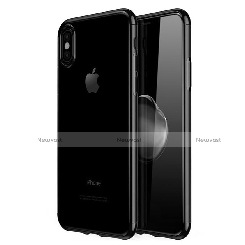 Ultra-thin Transparent TPU Soft Case V02 for Apple iPhone Xs Black