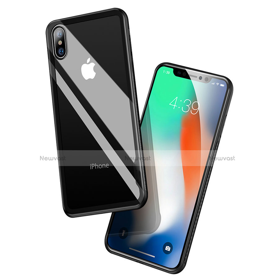 Ultra-thin Transparent TPU Soft Case V08 for Apple iPhone Xs Black