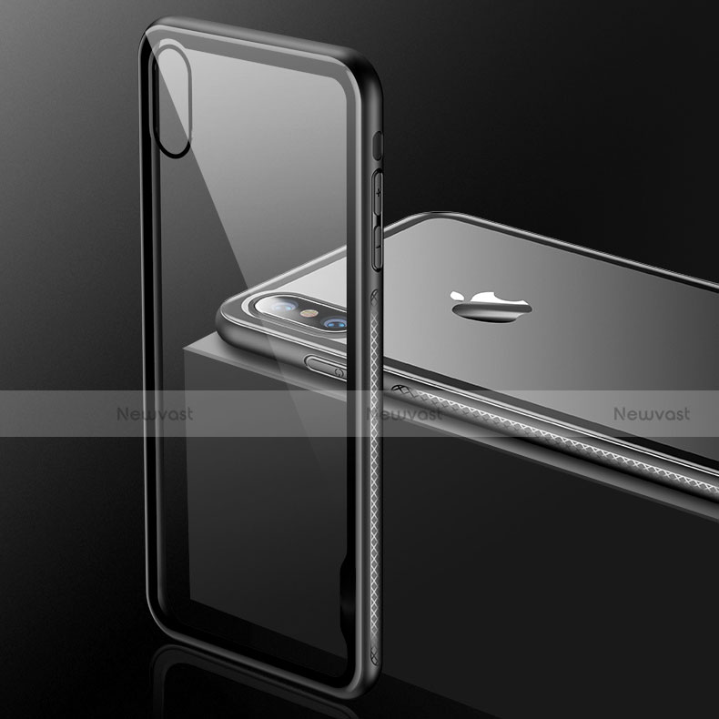 Ultra-thin Transparent TPU Soft Case V08 for Apple iPhone Xs Max Black