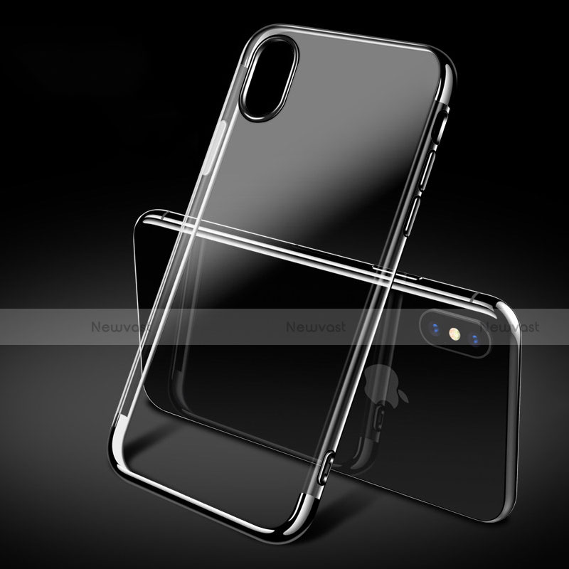 Ultra-thin Transparent TPU Soft Case V12 for Apple iPhone Xs Max Black