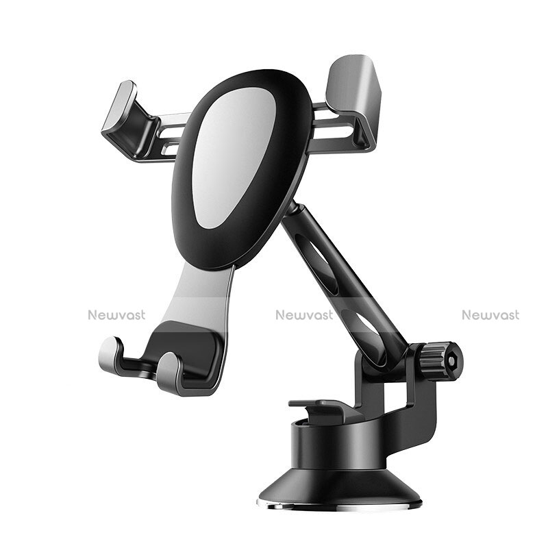 Universal Car Suction Cup Mount Cell Phone Holder Cradle H02 Silver