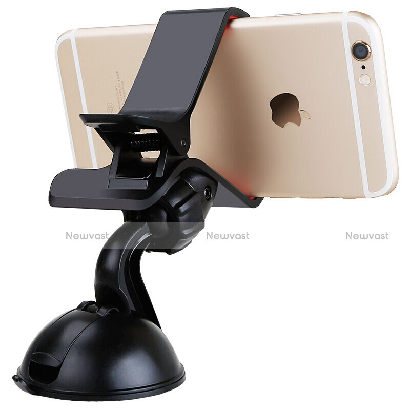 Universal Car Suction Cup Mount Cell Phone Holder Cradle H07 Black