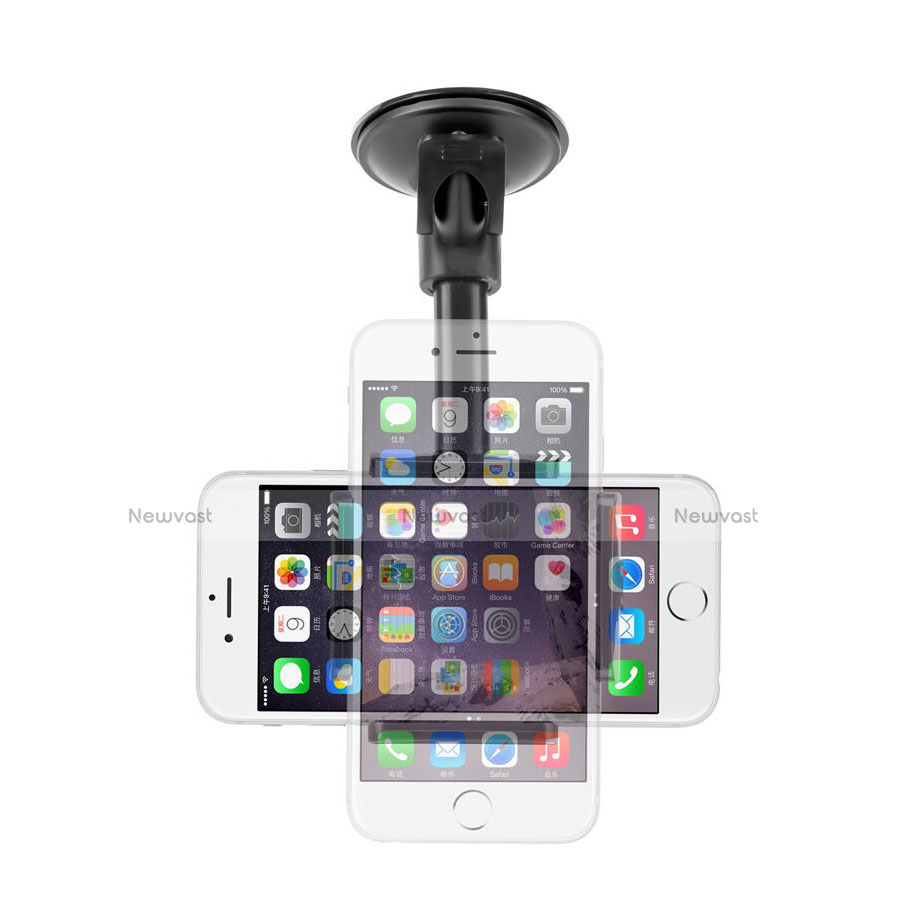 Universal Car Suction Cup Mount Cell Phone Holder Cradle M04 Black