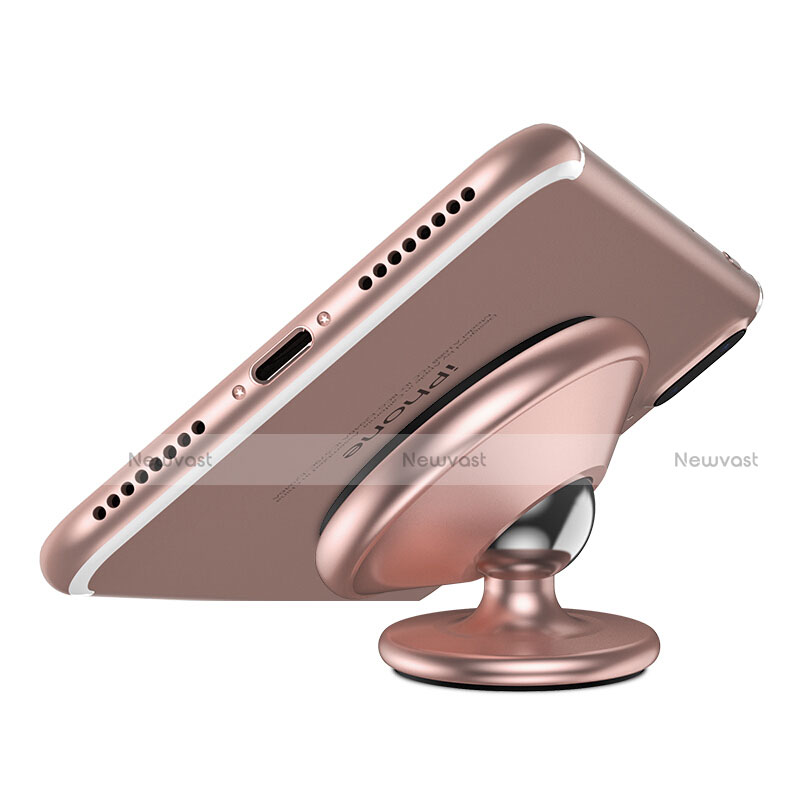 Universal Car Suction Cup Mount Magnetic Cell Phone Holder Cradle Rose Gold