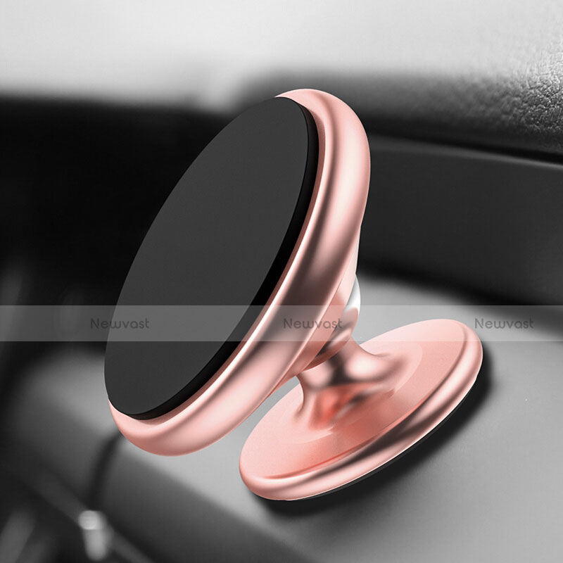 Universal Car Suction Cup Mount Magnetic Cell Phone Holder Cradle Rose Gold