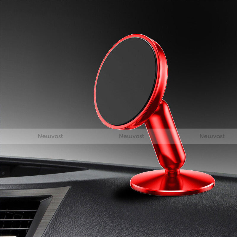 Universal Car Suction Cup Mount Magnetic Cell Phone Holder Cradle S01 Red