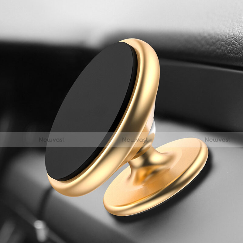 Universal Car Suction Cup Mount Magnetic Cell Phone Holder Stand Gold