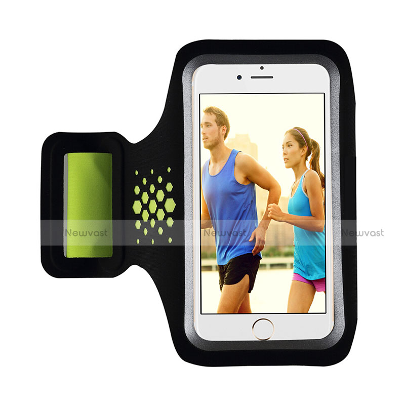 Universal Gym Sport Running Jog Arm Band Strap Case B20 Green