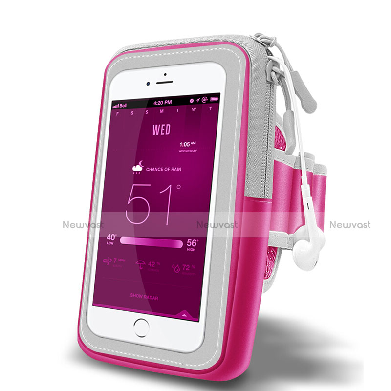 Universal Gym Sport Running Jog Arm Band Strap Case B26 Pink