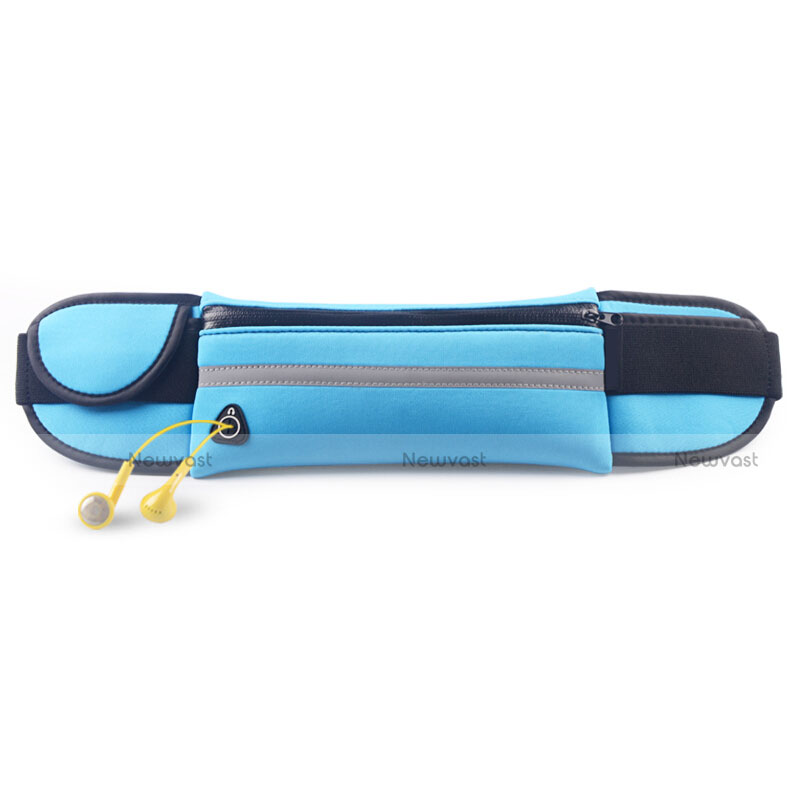 Universal Gym Sport Running Jog Belt Loop Strap Case B31 Sky Blue