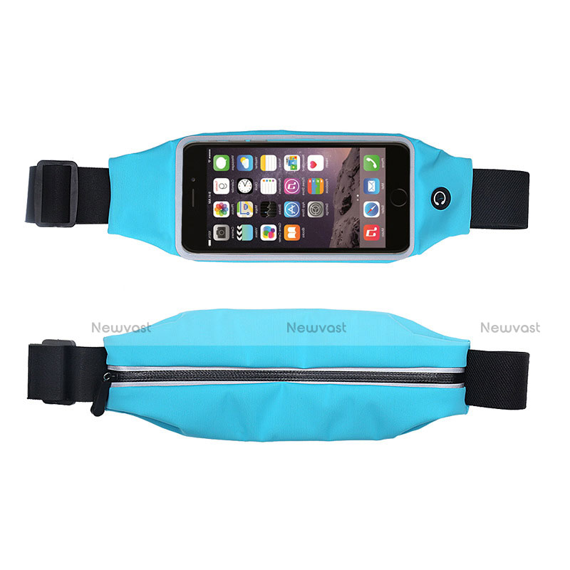 Universal Gym Sport Running Jog Belt Loop Strap Case L10 Sky Blue