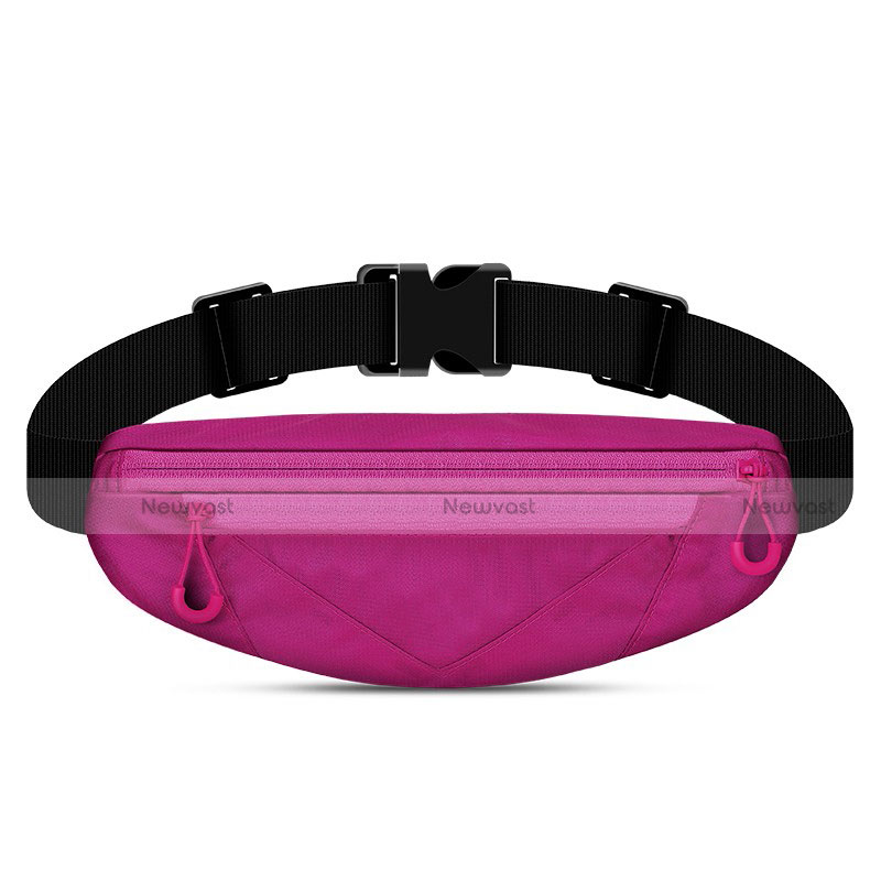 Universal Gym Sport Running Jog Belt Loop Strap Case S05 Hot Pink