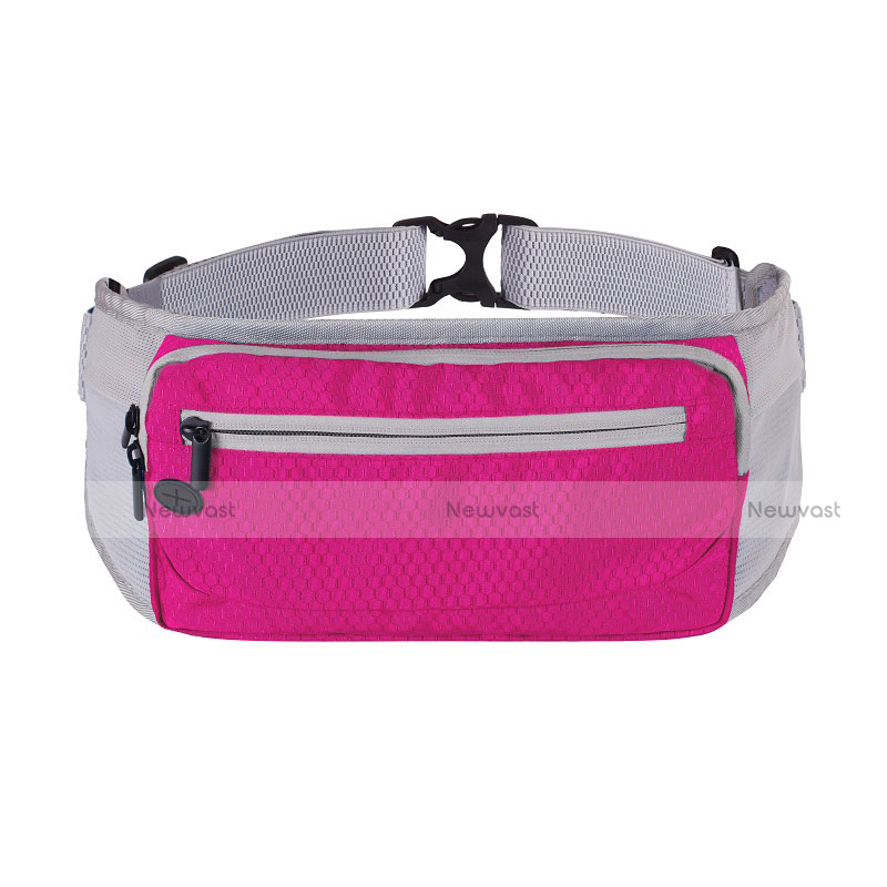 Universal Gym Sport Running Jog Belt Loop Strap Case S15 Hot Pink