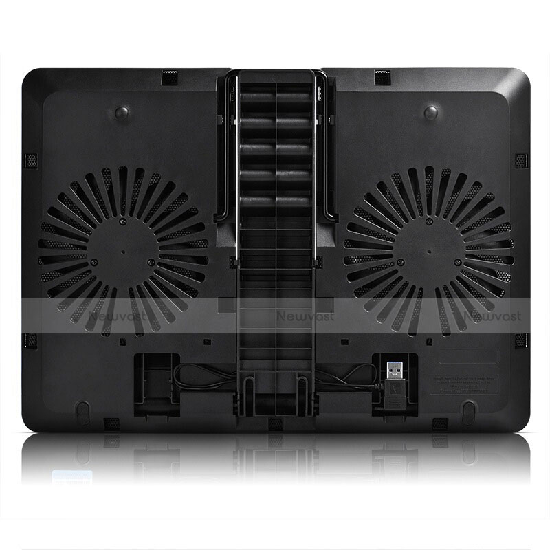 Universal Laptop Stand Notebook Holder Cooling Pad USB Fans 9 inch to 16 inch L01 for Apple MacBook 12 inch Black