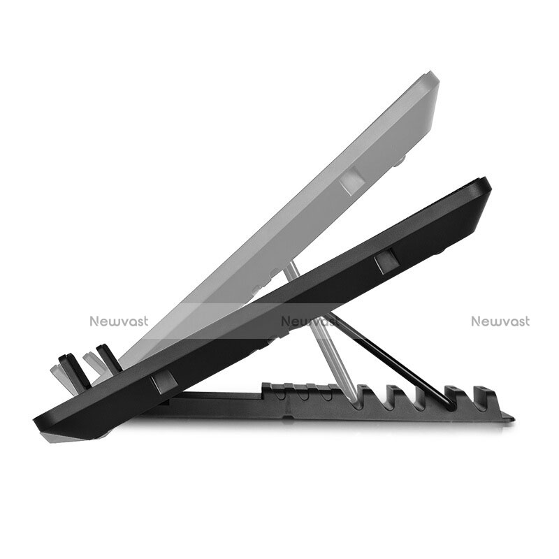 Universal Laptop Stand Notebook Holder Cooling Pad USB Fans 9 inch to 16 inch L01 for Apple MacBook 12 inch Black