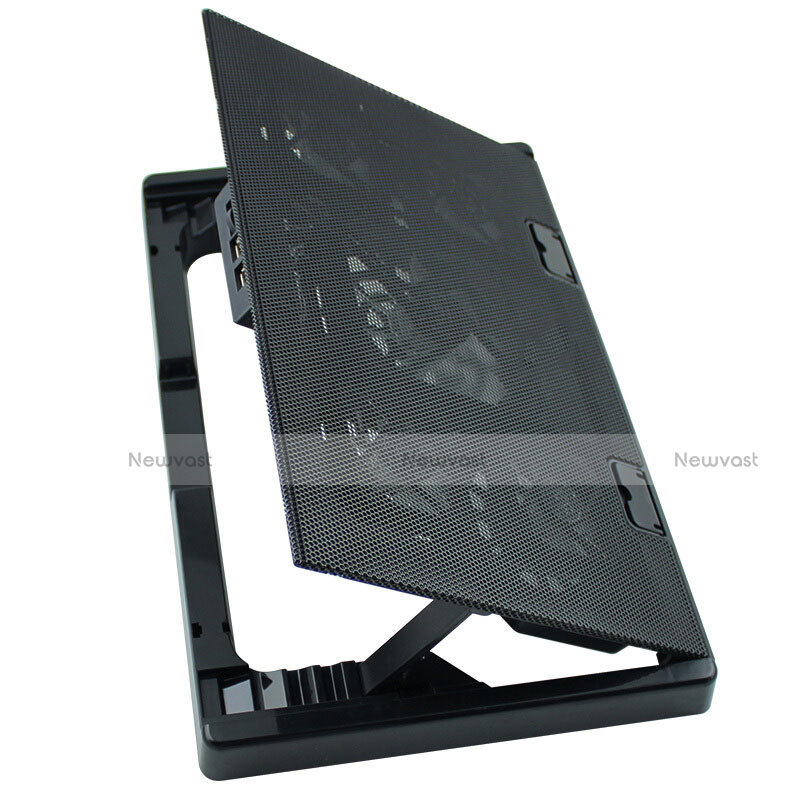 Universal Laptop Stand Notebook Holder Cooling Pad USB Fans 9 inch to 16 inch M01 for Apple MacBook 12 inch Black