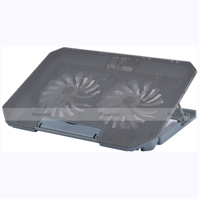 Universal Laptop Stand Notebook Holder Cooling Pad USB Fans 9 inch to 16 inch M16 for Apple MacBook 12 inch Gray