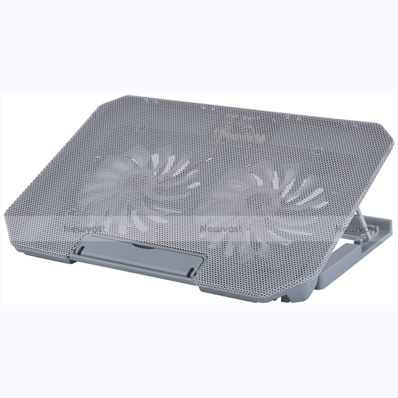 Universal Laptop Stand Notebook Holder Cooling Pad USB Fans 9 inch to 16 inch M16 for Apple MacBook 12 inch Silver