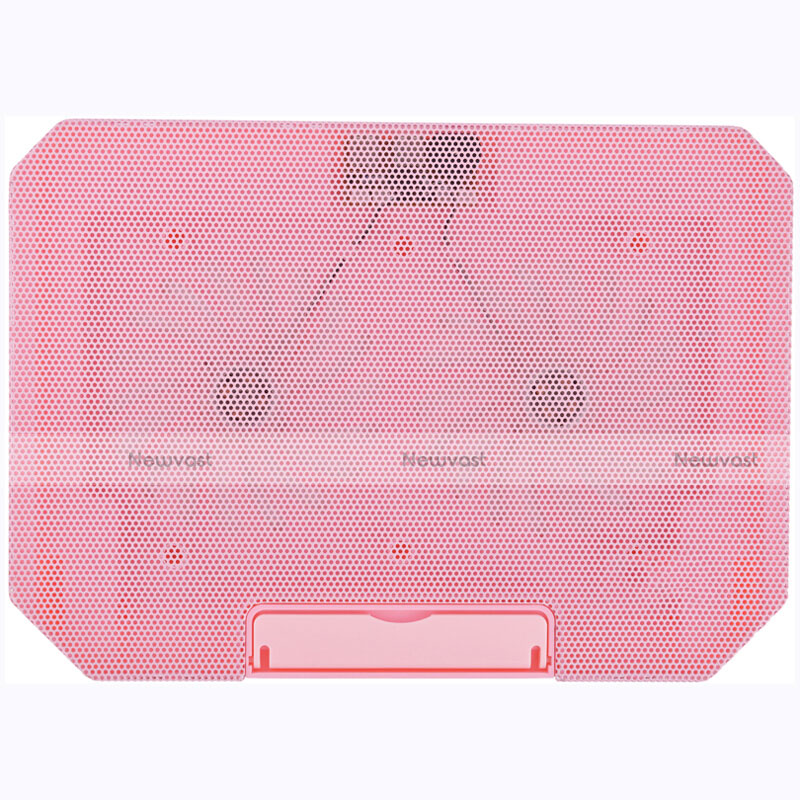 Universal Laptop Stand Notebook Holder Cooling Pad USB Fans 9 inch to 16 inch M16 for Apple MacBook Air 13 inch Pink